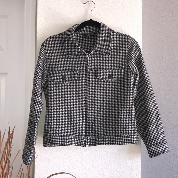 Express Houndstooth Blazer Skirt Suit Set - Picture 2 of 10